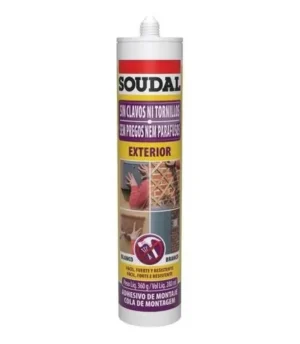 adhesivo montaje blanco soudal 360 grs 123476