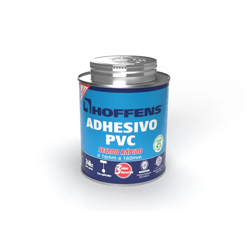 adhesivo pvc hoffens 240 cc secado rapido