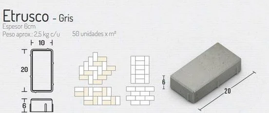 adocreto etrusco liso 6 cms aconcret - Imagen 2