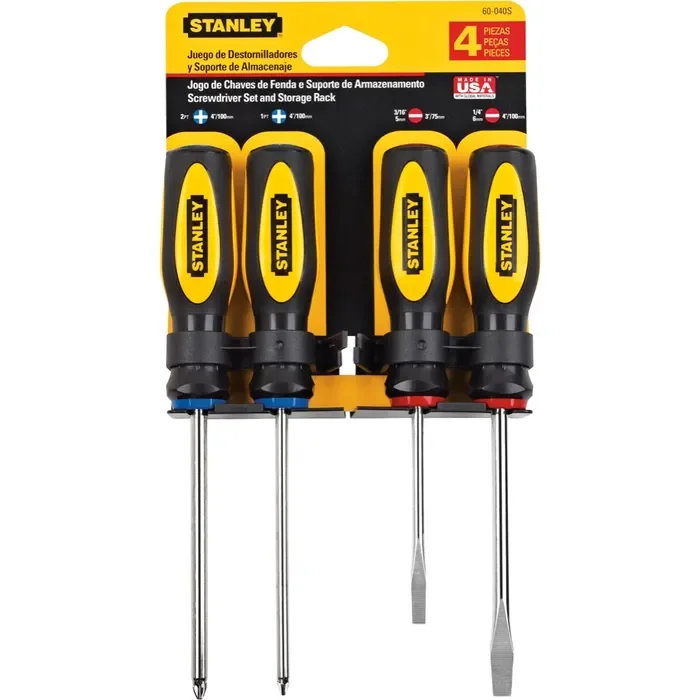 jgo. atornillador 4 pzas. m/negro (60040) stanley