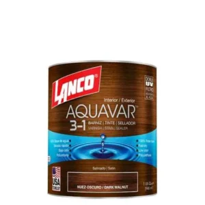 barniz aquavar nuez 1/4gl lanco