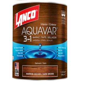 barniz aquavar marron oscuro 1/4gl lanco