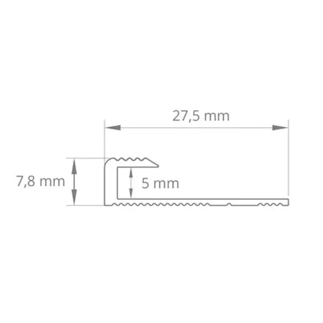 borde pv aluminio 5mmx2m cromo mate 2262 - Imagen 3