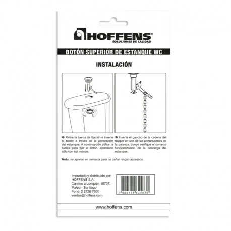 boton superior cromado para estanque (62563) - Imagen 4