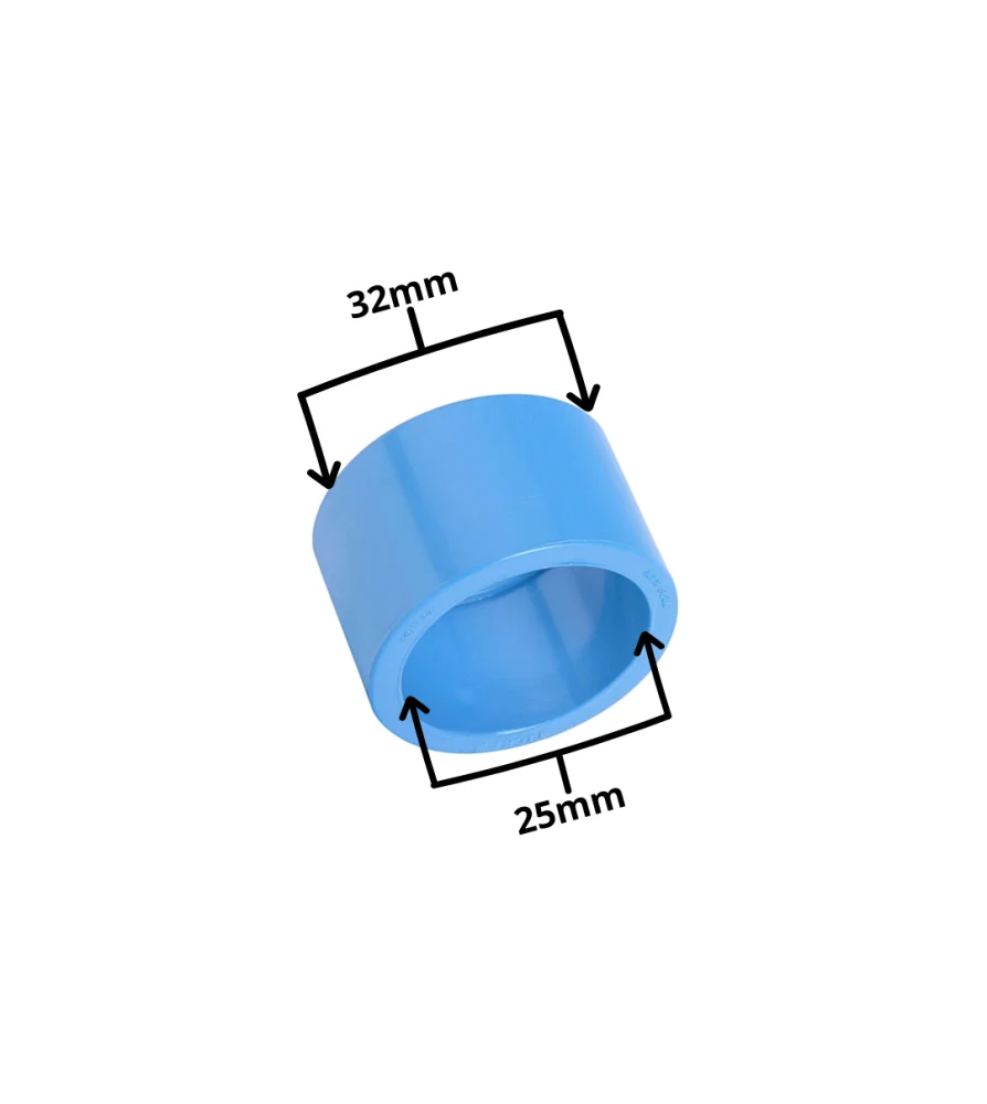 buje corto pvc hidraulico 32x25 cem - Imagen 2