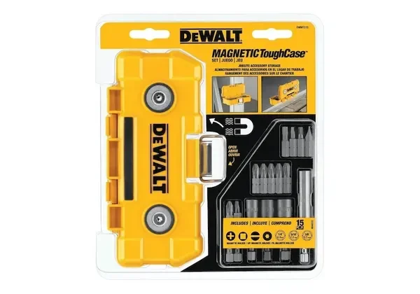 caja magnetica toughcase+15 pzs dewalt dwmtc15