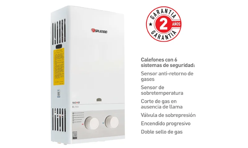 calefon splendid 8 lts master g/natural(600052675) - Imagen 2