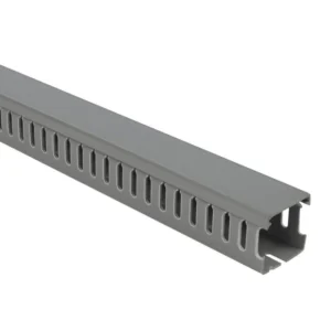 canaleta electrica ranurada pvc 40x40mm gris