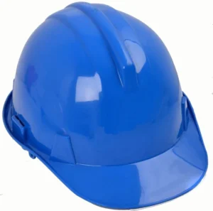 casco seguridad azul
