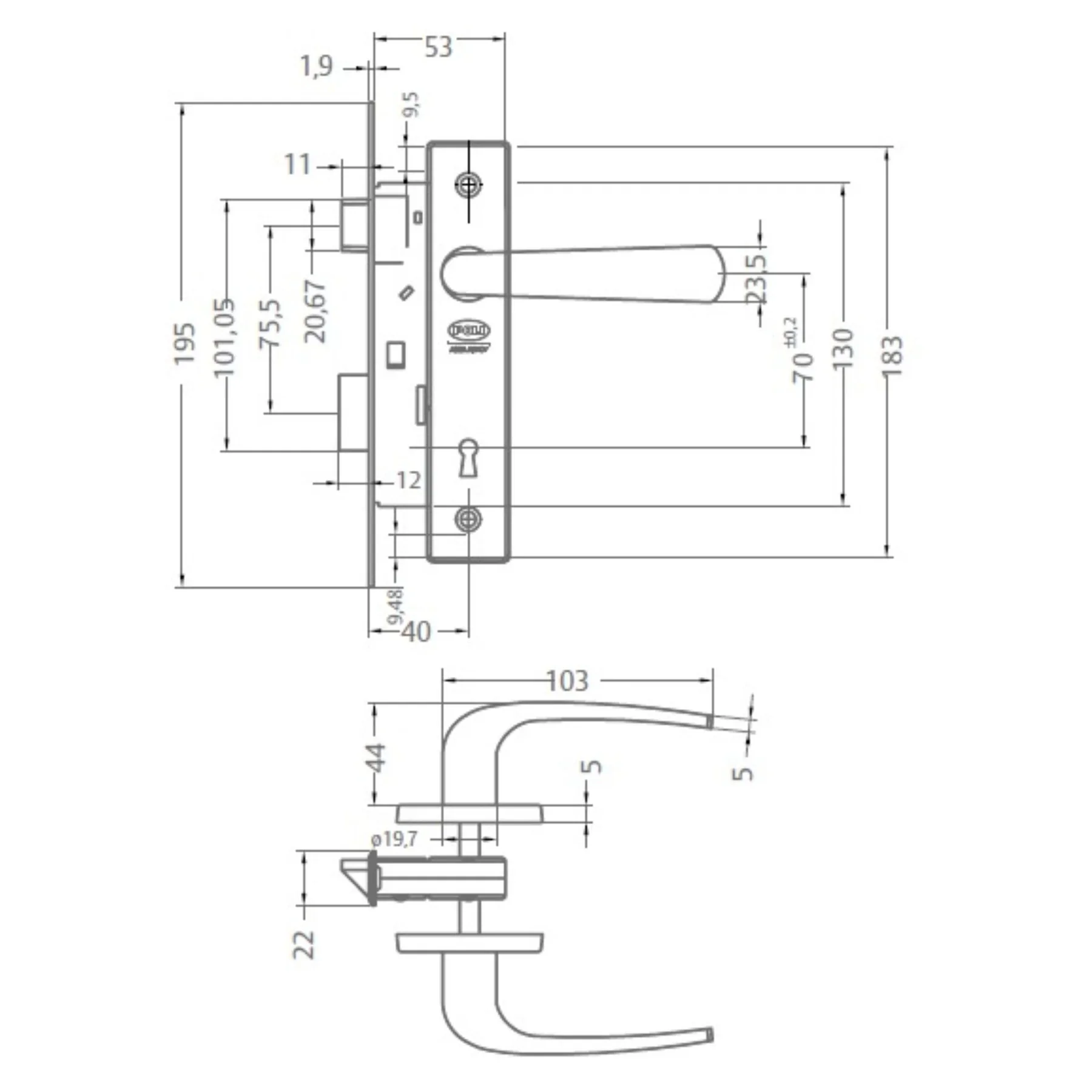 cerr. embutir clasica b40 dormit. br (103511) - Imagen 8