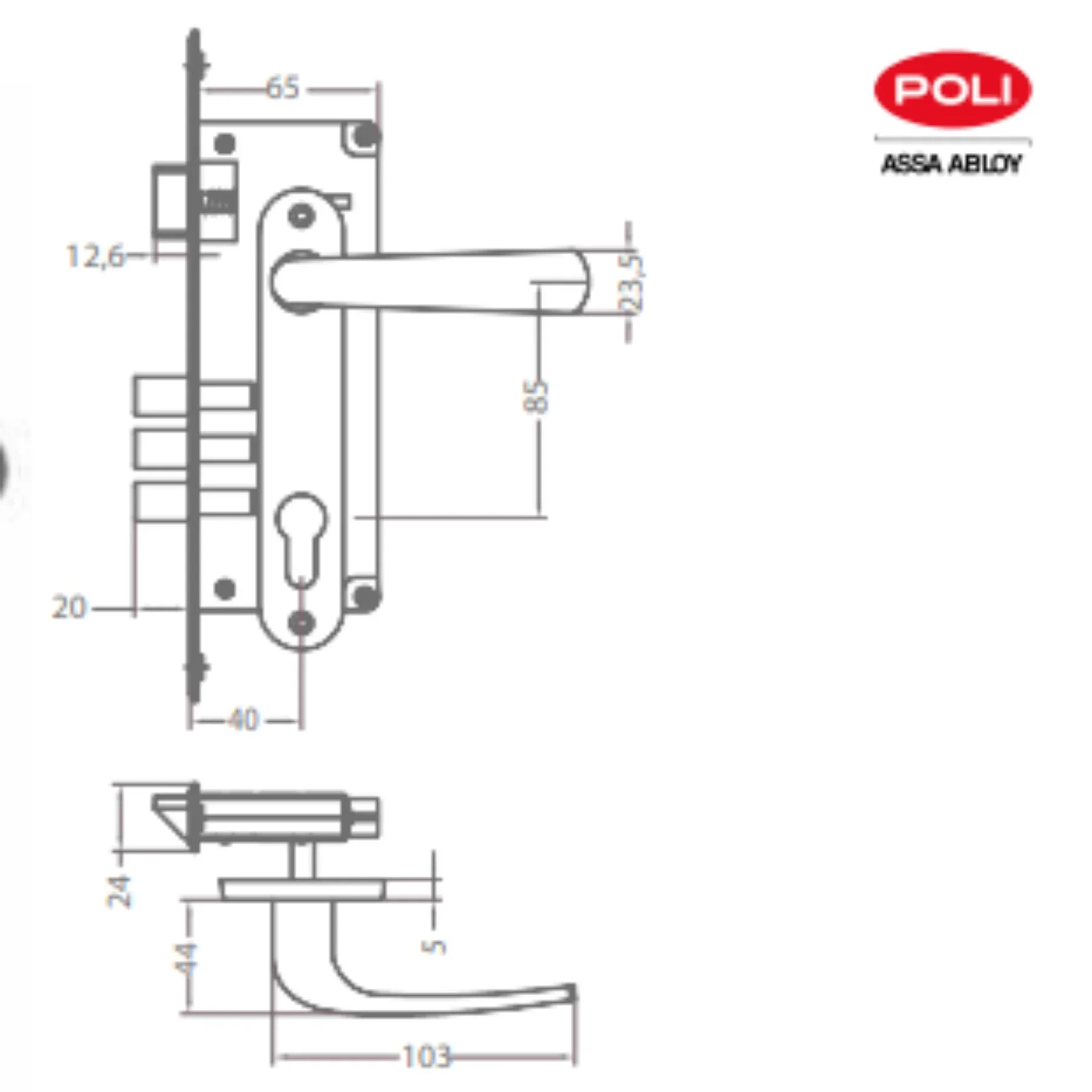 cerr emb.futura b40 acceso 1/2cil euro inox(125231 - Imagen 5