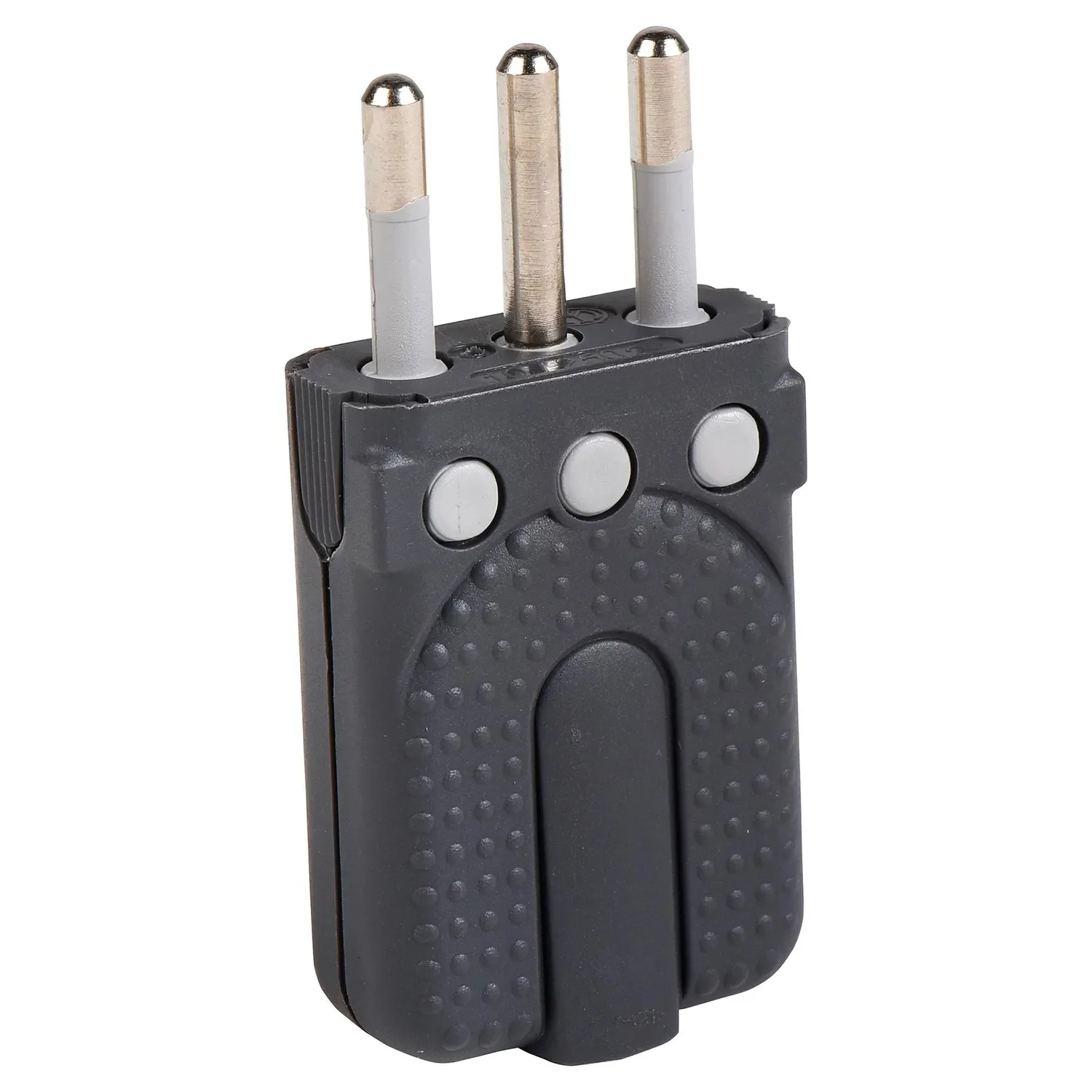 clavija macho 10a 2p+t (328219) blanca - Imagen 2