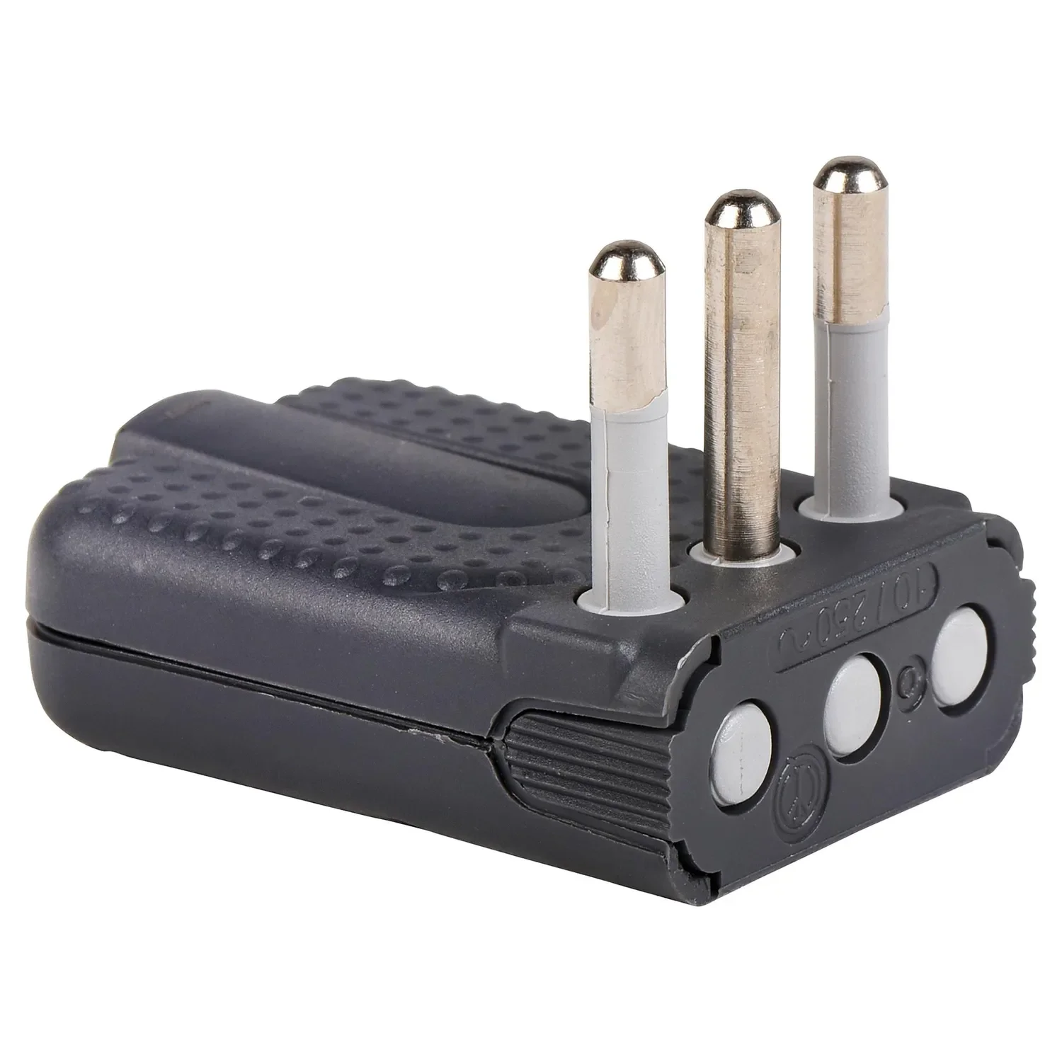 clavija macho 10a 2p+t (328219) blanca - Imagen 3