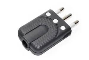 clavija macho 10a 2p+t (328218) gris