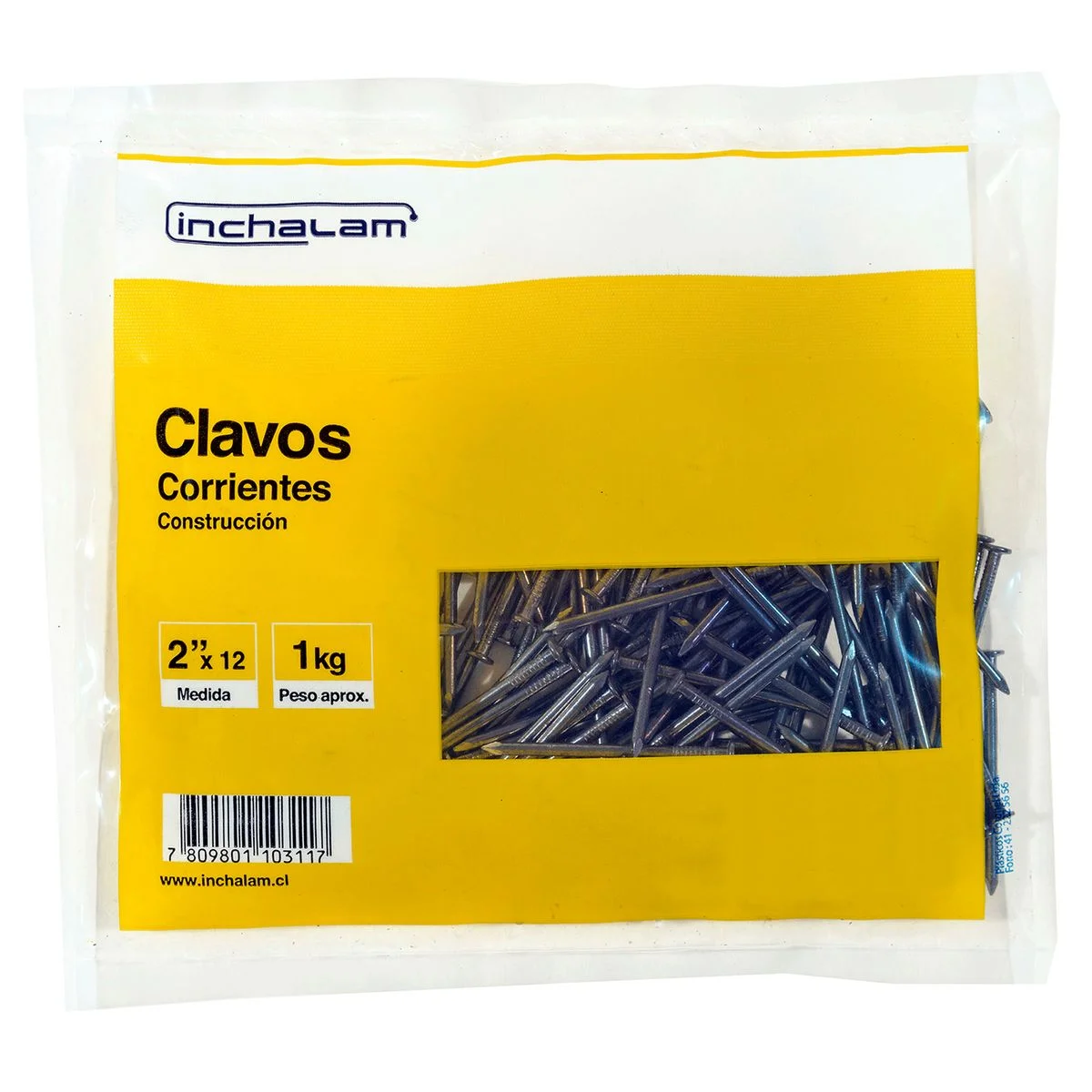 clavo envasado 2" corriente kg