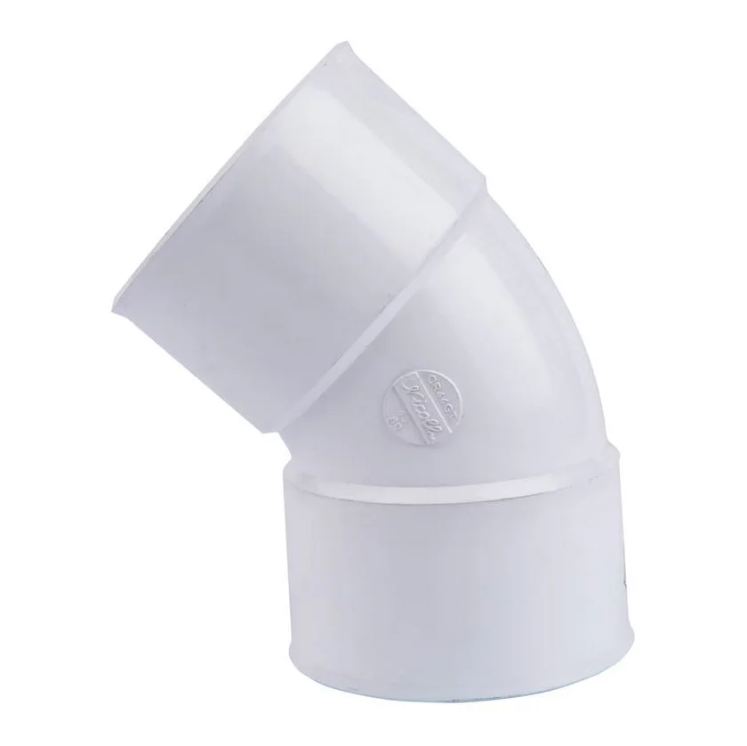 codo 45 canaleta h/h pvc blanco 80mm - Imagen 2