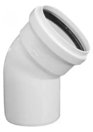 codo 45 sanitario 110 blanco c/goma