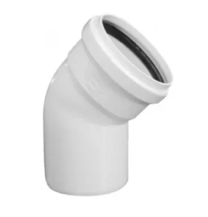 codo 45 sanitario 50 blanco c/goma