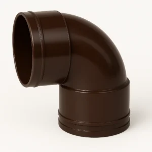 codo 90 canaleta hembra pvc cafe