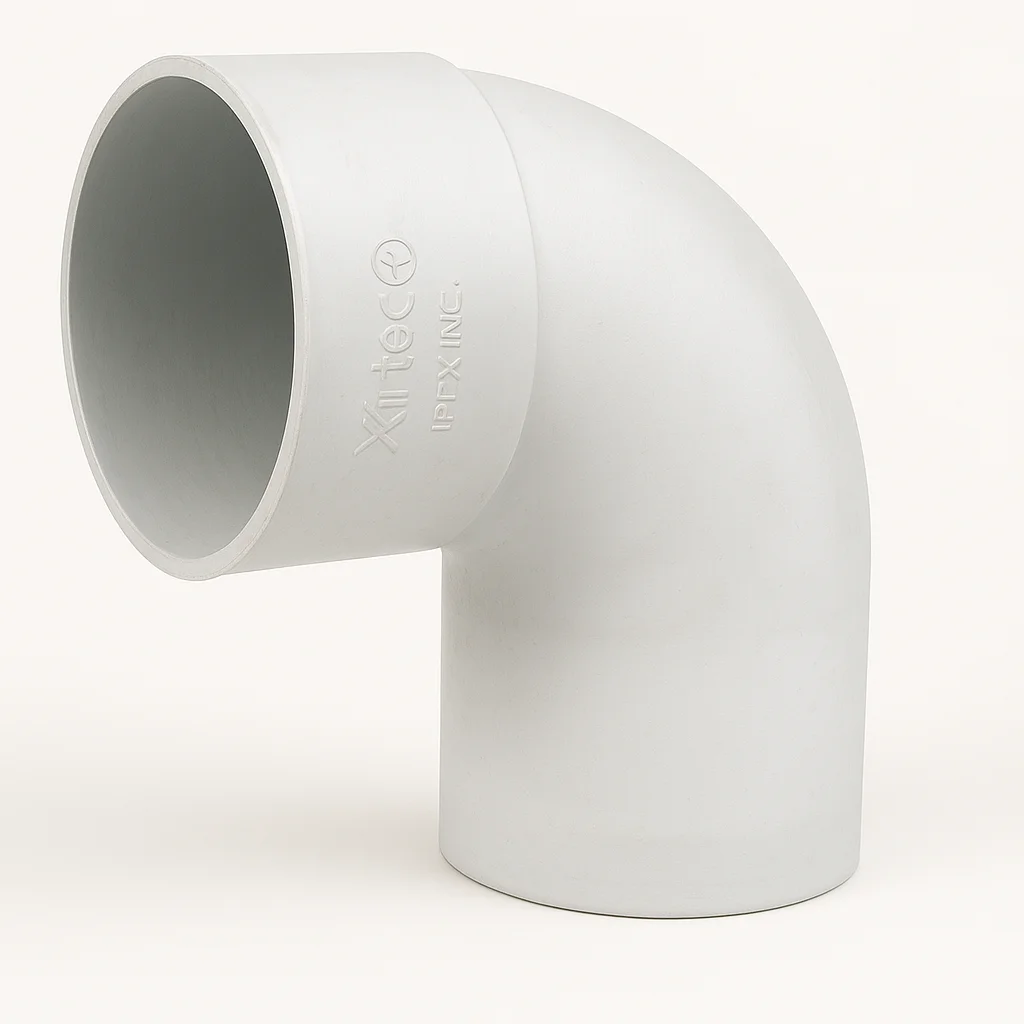 codo 90 canaleta macho hembra pvc blanco