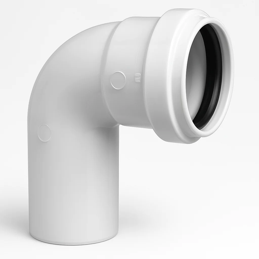 codo 90 sanitario 40 blanco c/goma