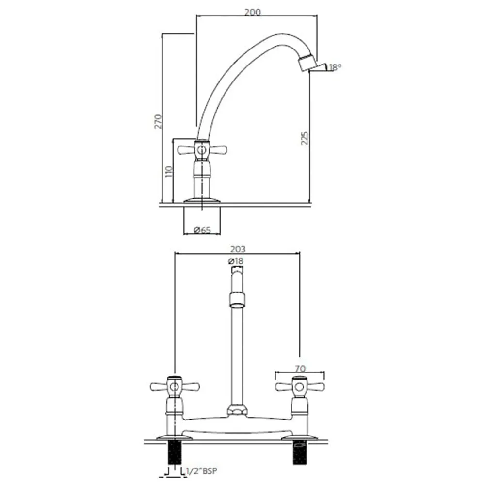 comb. lavaplato 8" plana mossini cruz(20mc1003400) - Imagen 6