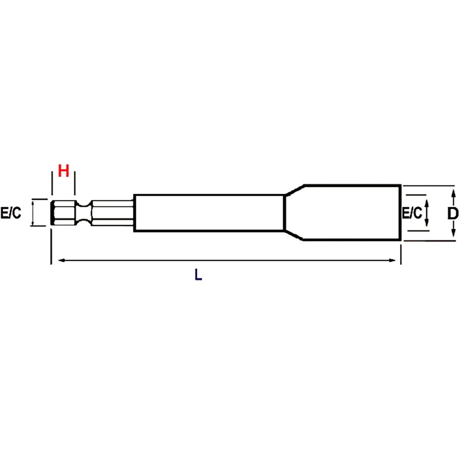 dado magnetico hexagonal 1/4 x 45 mm (102pta) - Imagen 3