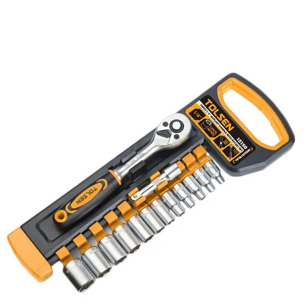 dado juego 14 pzas 1/4" tolsen (15150)