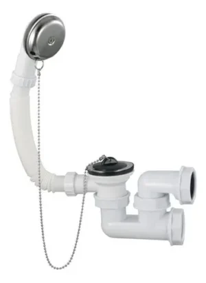 desague plÁstico 11/2 borde c/tubo rebalse vinilit