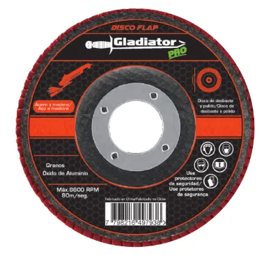 disco flap 4 1/2 acero y madera gr100