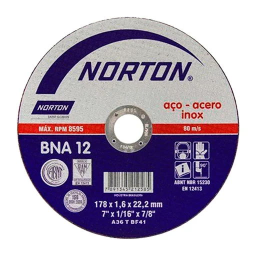 disco corte ceramica 7x7/8 norton