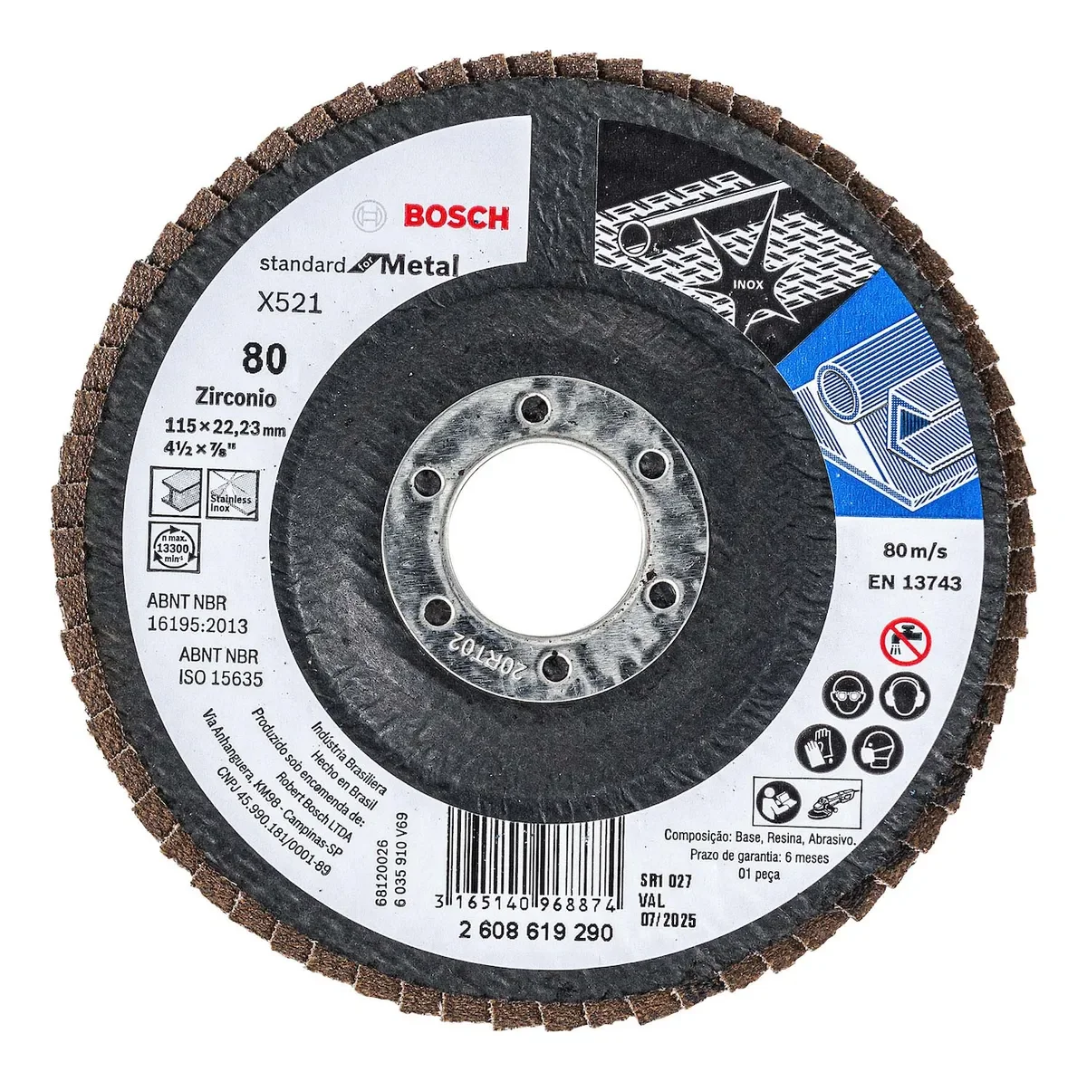 disco flap metal 41/2 g80 (7363) expert bosch