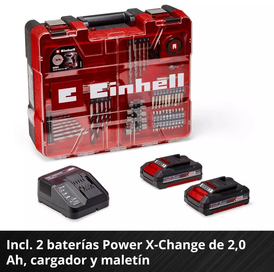 taladro ina te-cd 18/2 li+ acc +2bat 2.0ah 4514221 - Imagen 12