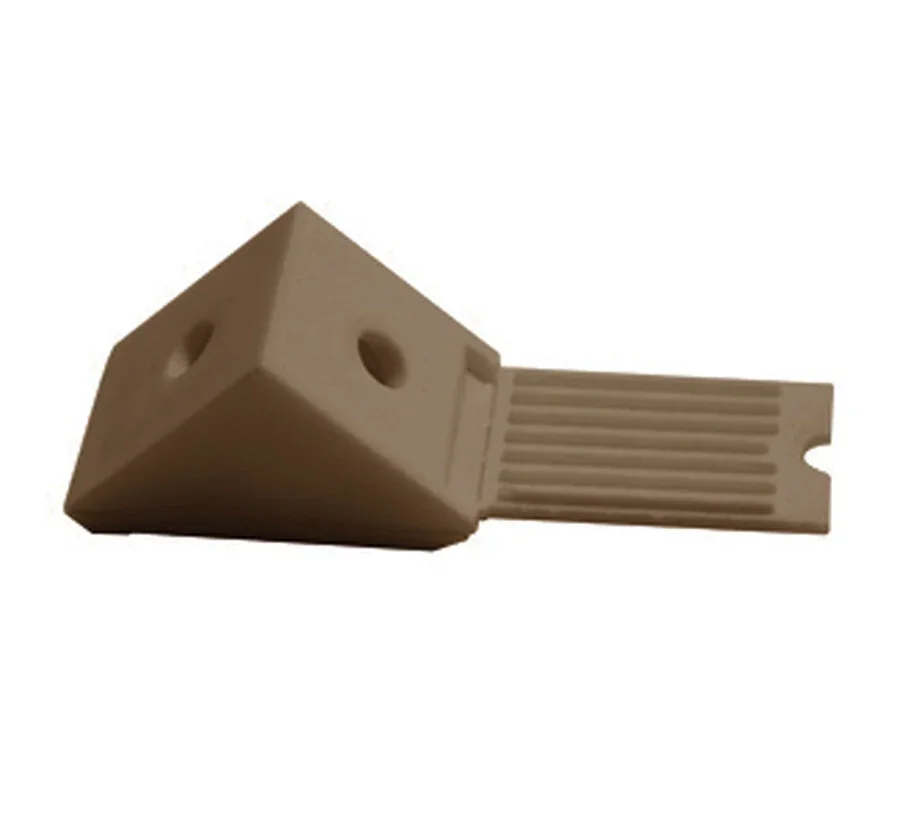 escuadra triangular plastica cafe