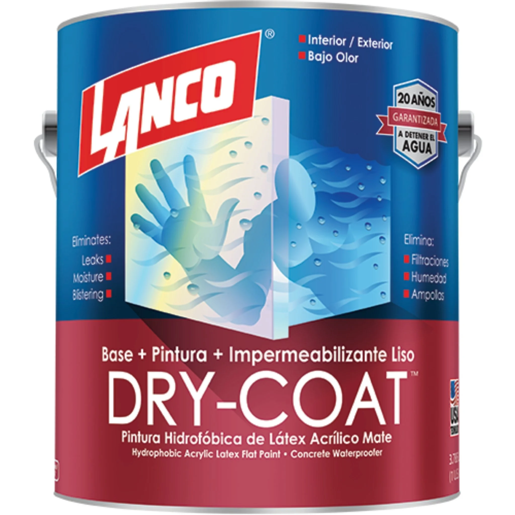 esmalte imperm mate dry-coat 1gl blanco (lanco)