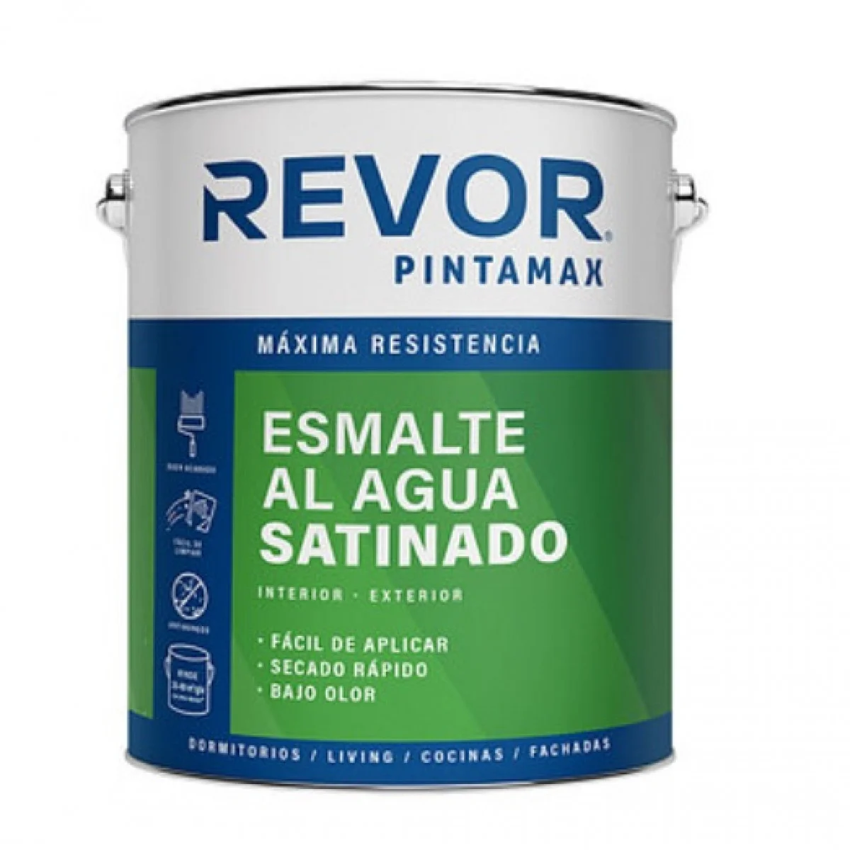 esmalte agua satinado pintamax revor blanco 1gl