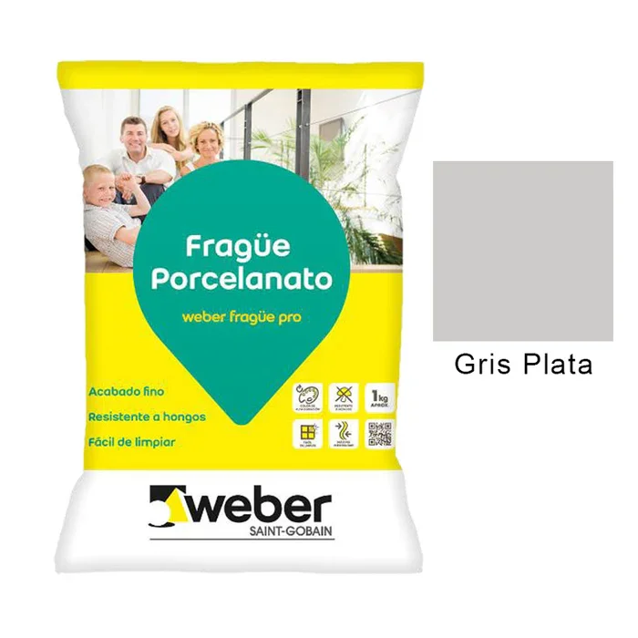 weber frague porcelanato gris plata 1 kg (qui1484)