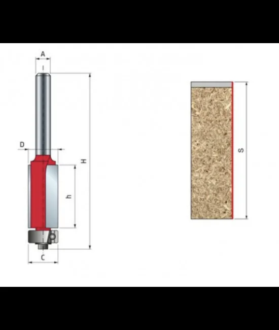 fresa d12,7mmx38,1mmx1/2" freud (44-10850p) - Imagen 2