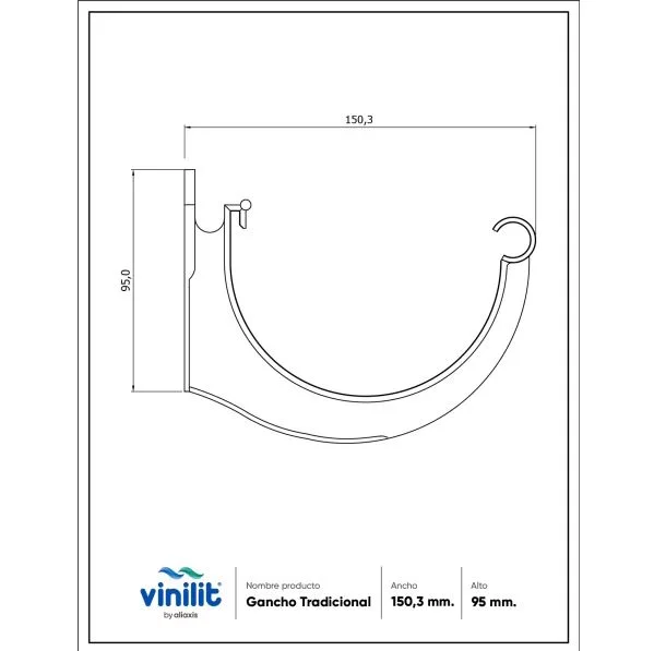gancho fijacion canaleta trad. blanco - Imagen 4