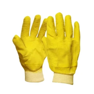 guante latex amarillo puÑo corto