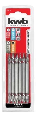 puntas (6) dobles largo 100 mm.  49120910