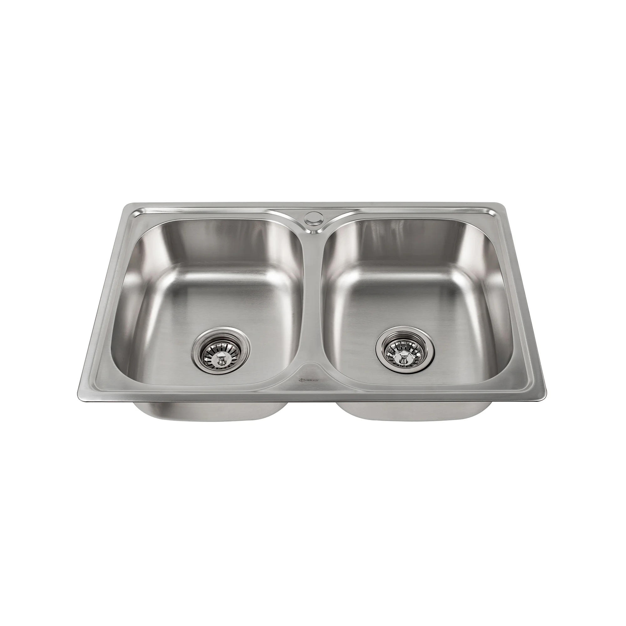 lav empotrar 78x48,9cm 2 cubetas c/sifon y desague