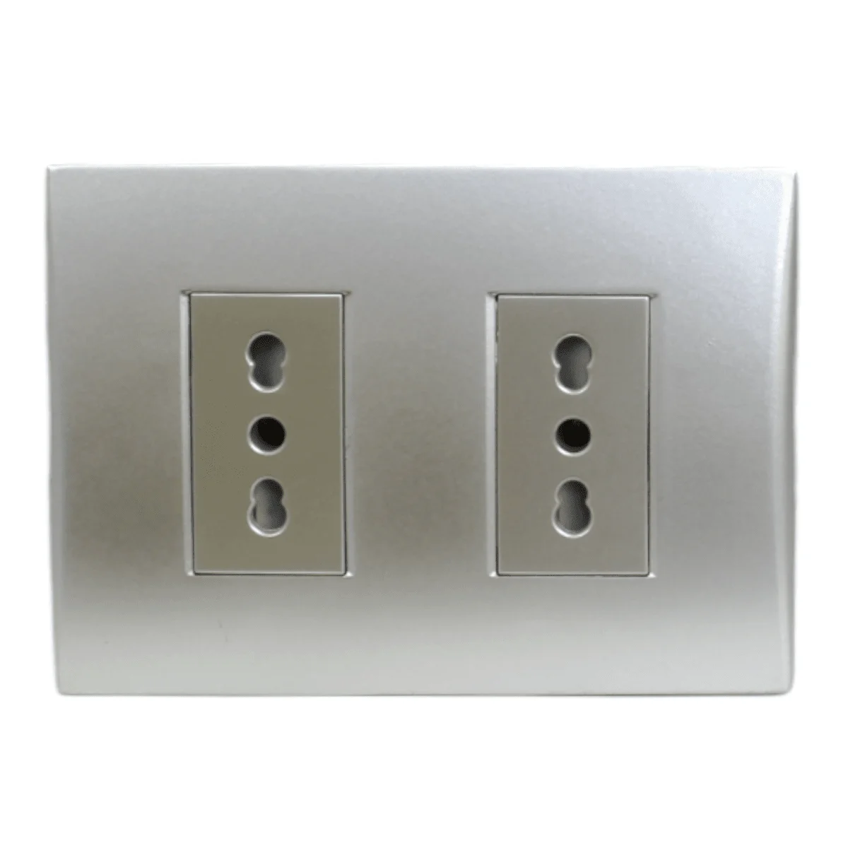 toma doble 10/16a silver 5381110e - Imagen 2