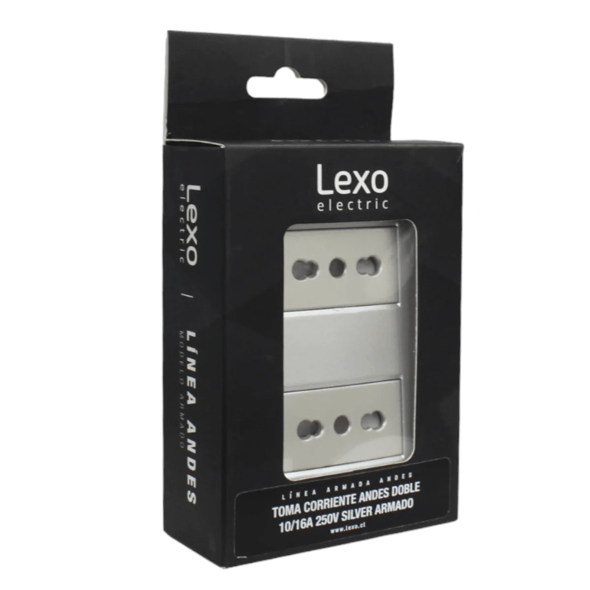 toma doble 10/16a silver 5381110e - Imagen 3