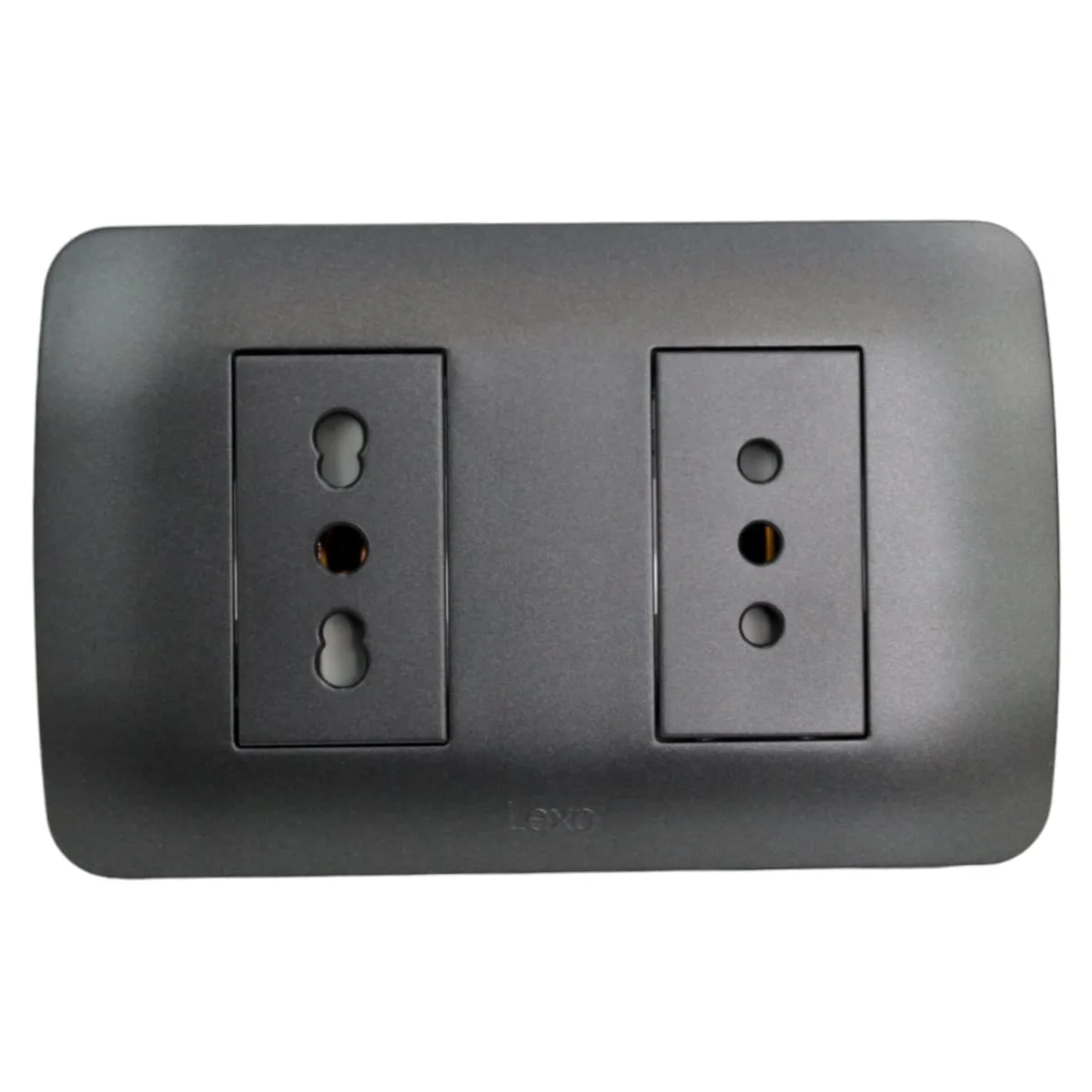 toma doble 10a 10/16a grafito 5580111e - Imagen 2