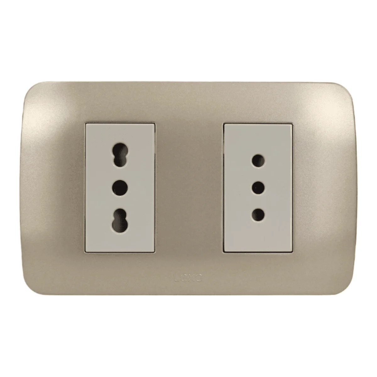 toma doble 10a+10/16a beige titanio 5380140e - Imagen 2