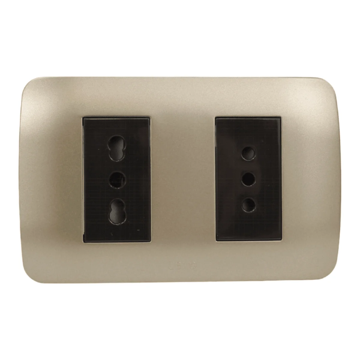 toma doble 10a+10/16a cafe titanio 5380129e - Imagen 2