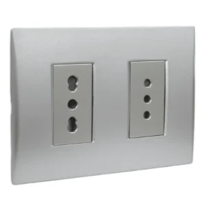 toma doble 10a+10/16a silver 5381111e