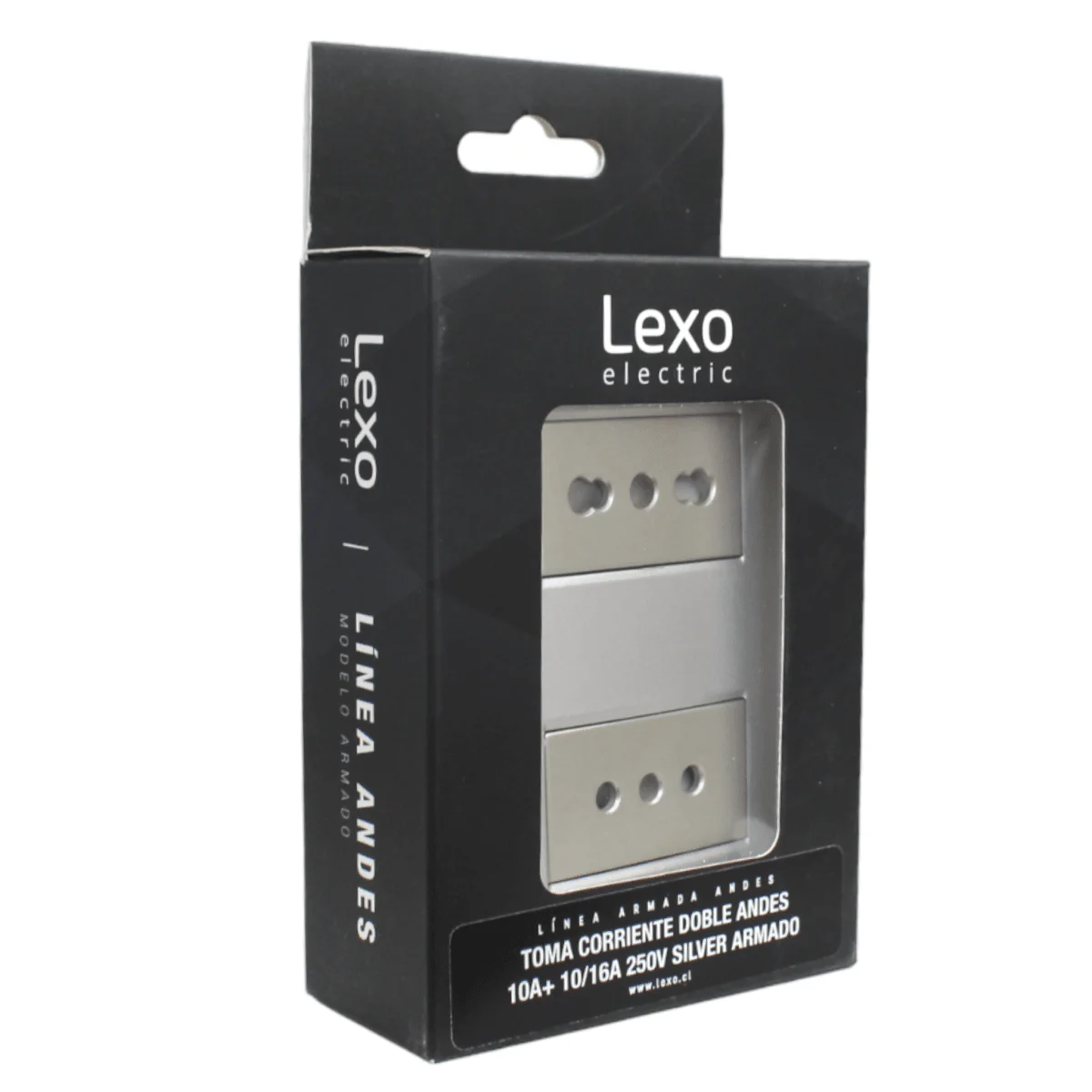 toma doble 10a+10/16a silver 5381111e - Imagen 4