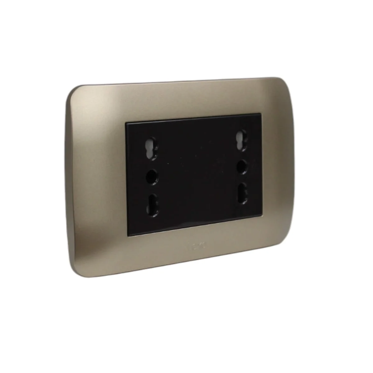 toma duplex 10/16a titanio cafe 58401007